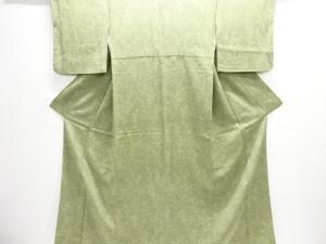 縮緬地流水に秋草模様付け下げ小紋着物